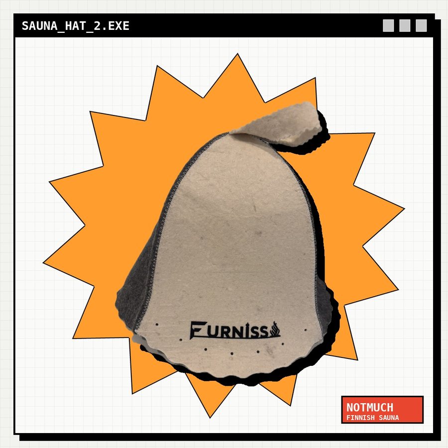 Sauna Hat 2 — Two-Tone Bell, styled